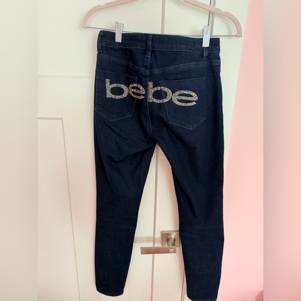 bebe Dark Blue Skinny Jeans